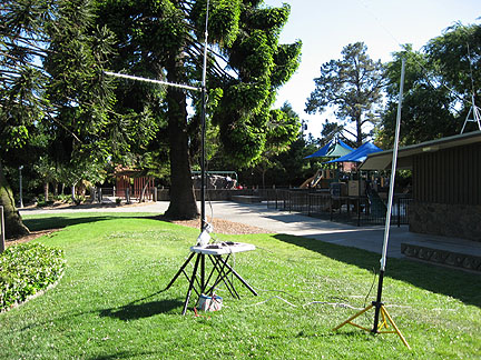 ATV system, standalone and battery powered, at SARES Field Day site