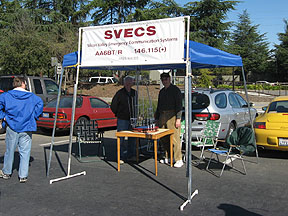 SVECS tent at DeAnza electronics flea market