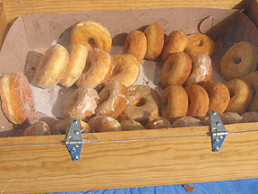 donuts at DeAnza electronics flea market